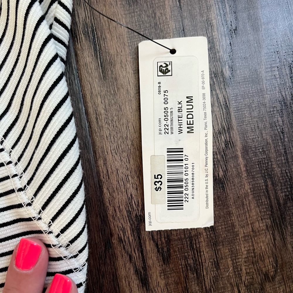 NWT Striped Bodycon Contoured Zip Back Dress - Picture 3 of 9